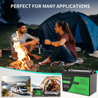 DATOUBOSS 12V 100Ah LiFePO4 Lithium Battery with 100A BMS Deep Cycle Battery for RV Solar Home System - Xdatou | Rechargeable Lifepo4 Batteries Voltage Converters Inverter