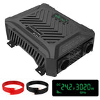 DATOUBOSS Smart Dual Voltage Pure Sine Wave Inverter 2000/4000W, 12V/24V to 230V, for RV car home off-grid.
