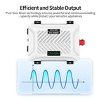 DATOUBOSS 3500W Pure Sine Wave Inverter, 24V to 230V, 7000W peak power, with LCD Display&2 EU Socket for RV car home off-grid